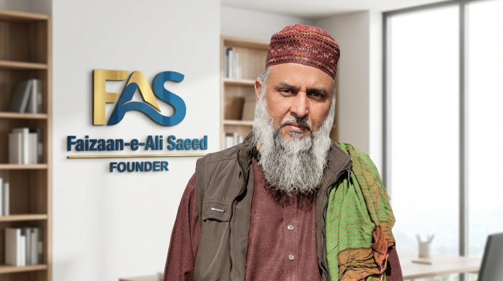 Portrait of the Founder of Faizaan-e-Ali Saeed, representing leadership, vision, and service to the community.